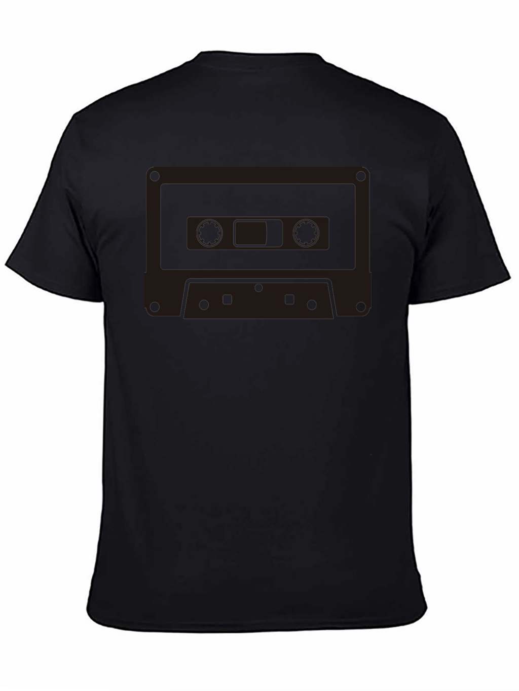 Retro Cassette Tape Graphic T-Shirt - Classic Black Tee