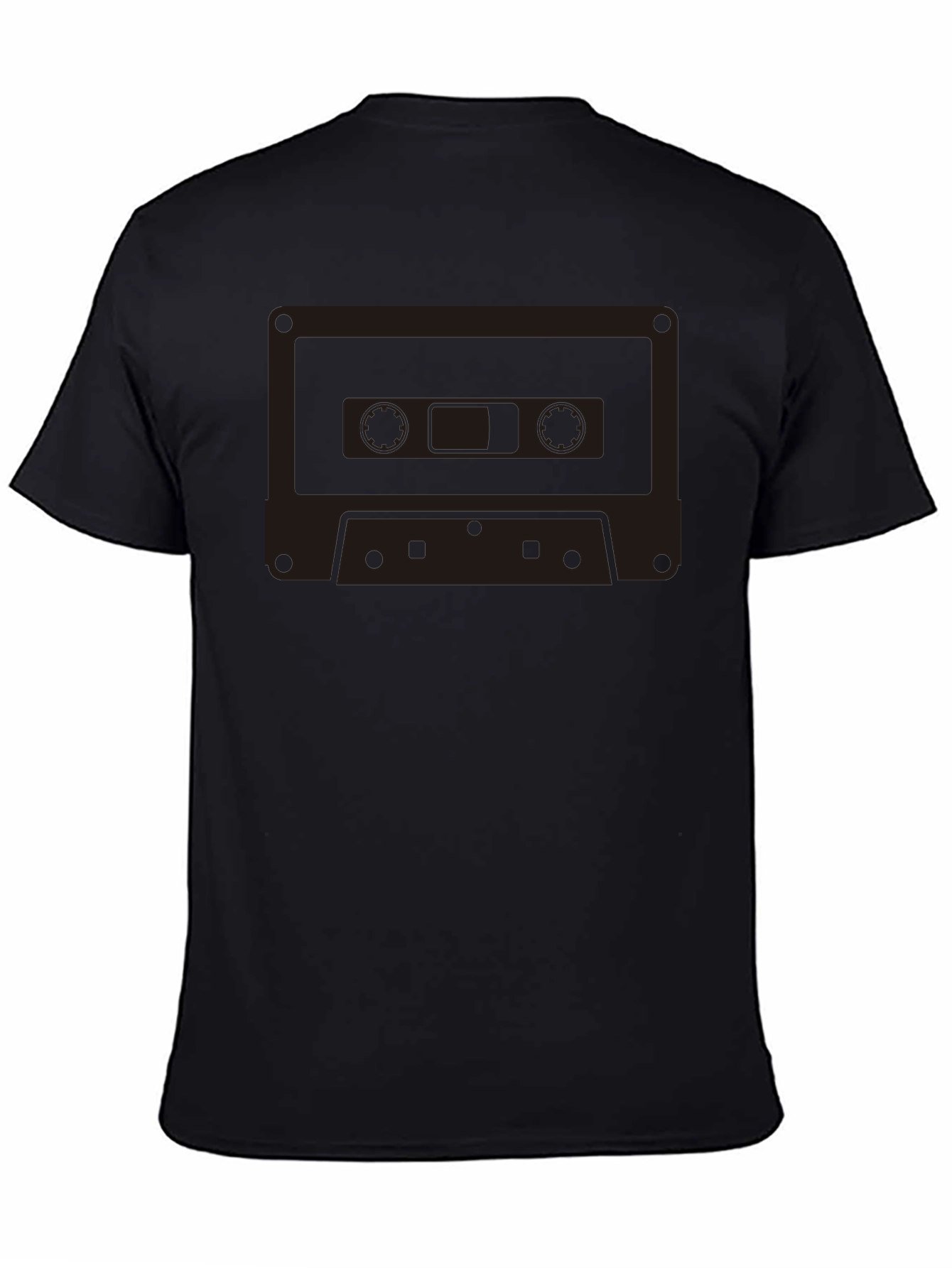 Retro Cassette Tape Graphic T-Shirt - Classic Black Tee