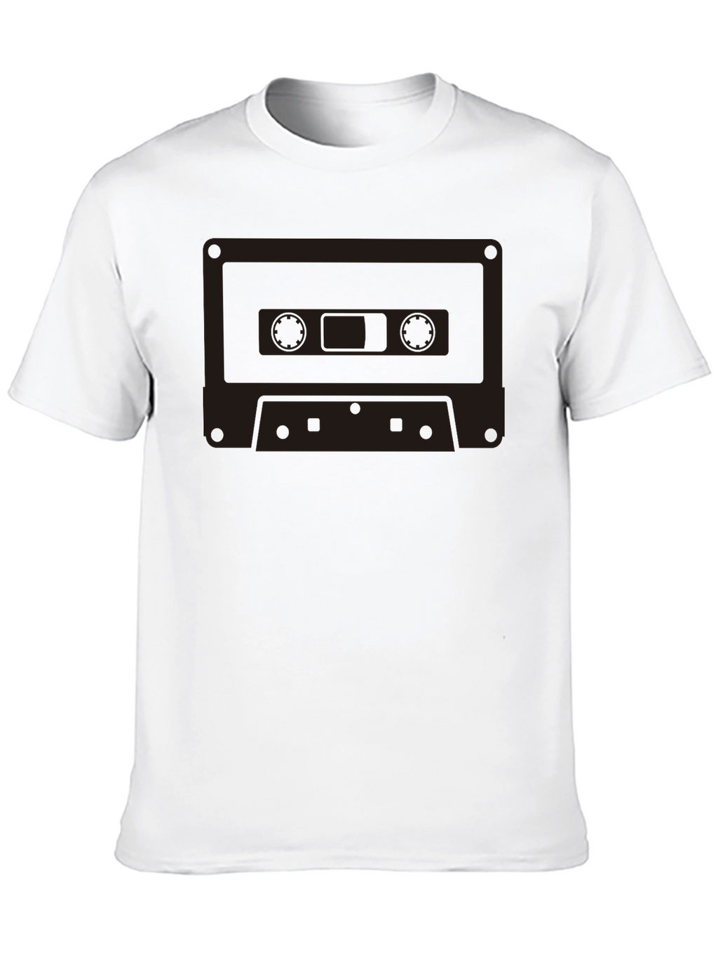 Retro Cassette Tape Graphic T-Shirt - Classic Black Tee