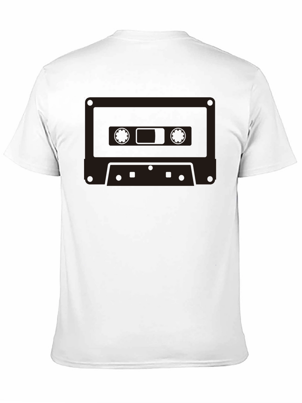Retro Cassette Tape Graphic T-Shirt - Classic Black Tee
