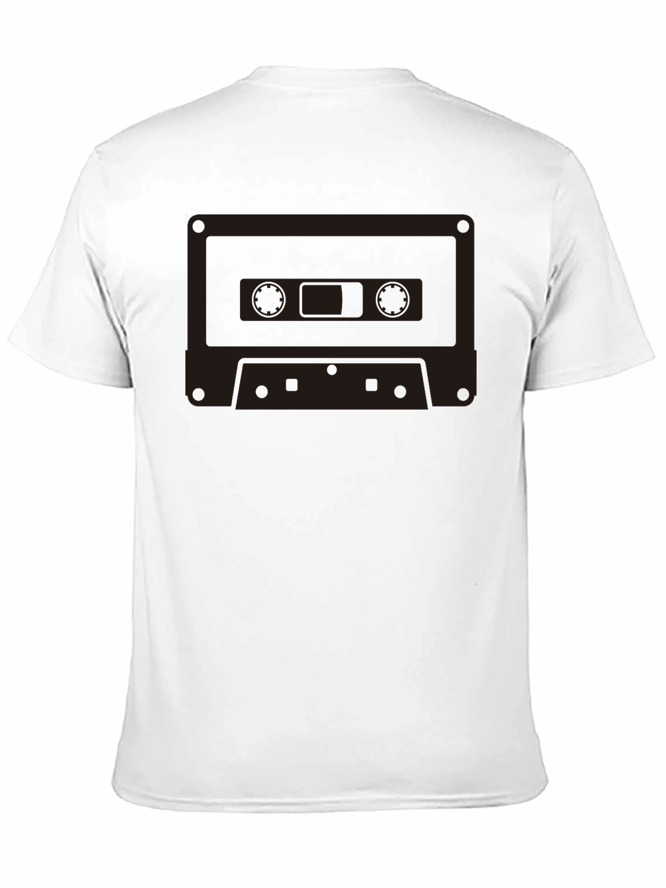 Retro Cassette Tape Graphic T-Shirt - Classic Black Tee