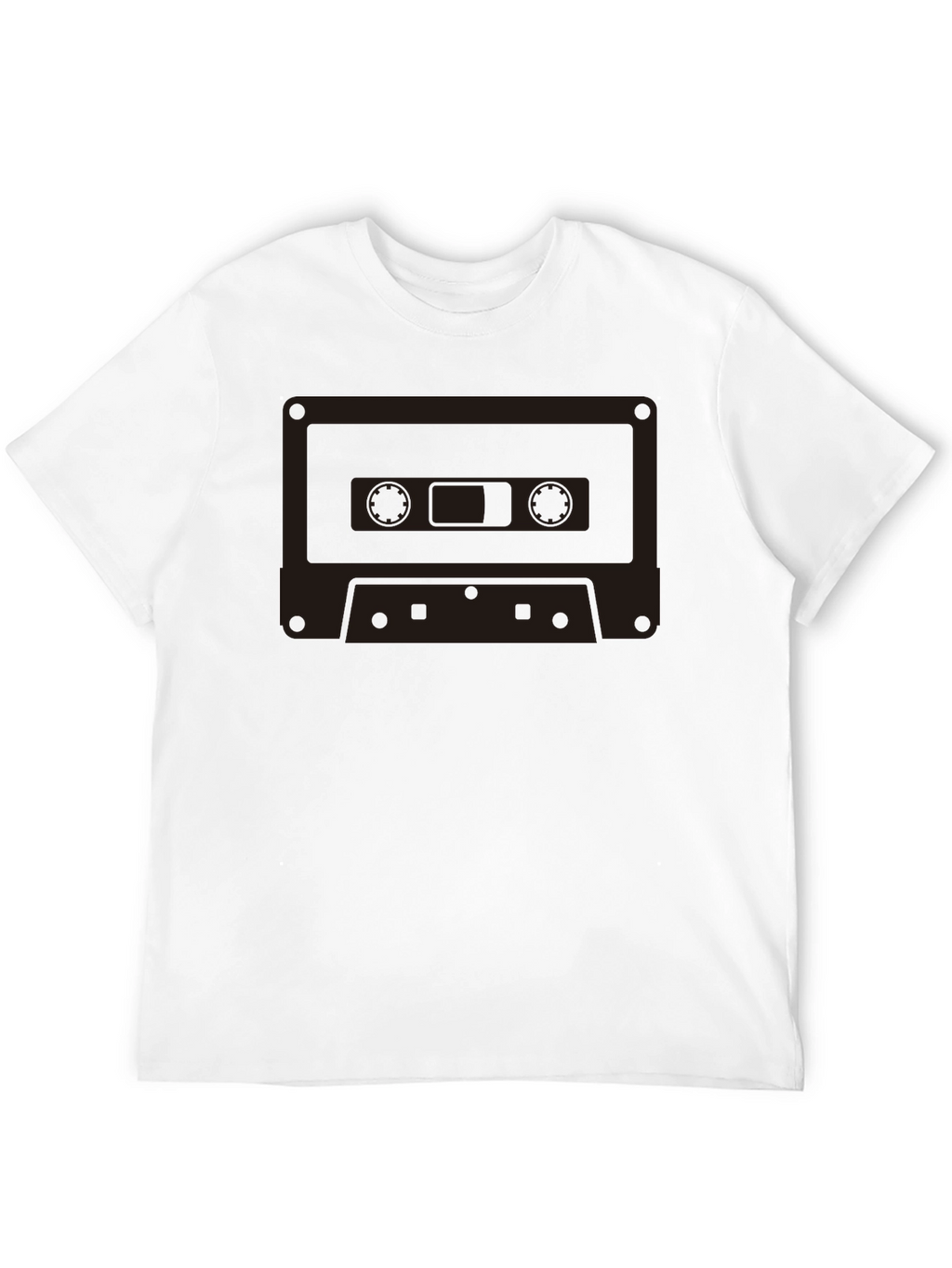 Retro Cassette Tape Graphic T-Shirt - Classic Black Tee