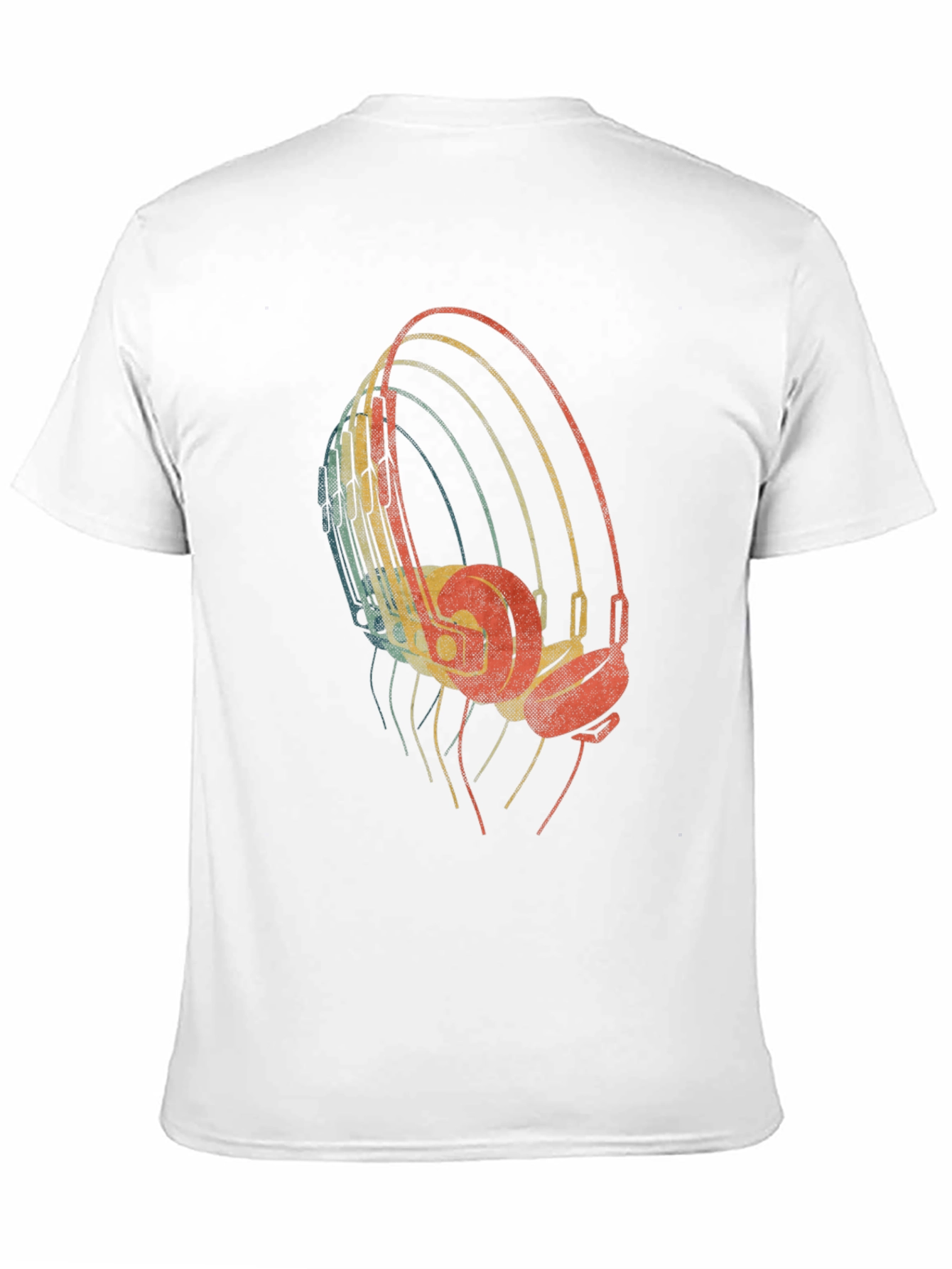 Retro Headphones Graphic Tee - Black T-Shirt