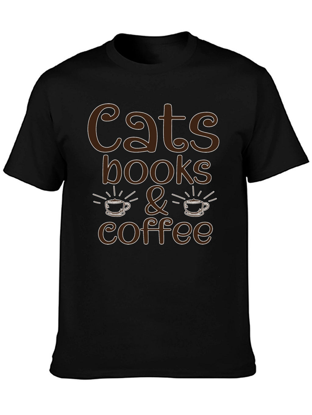 Cats Books & Coffee Graphic T-Shirt