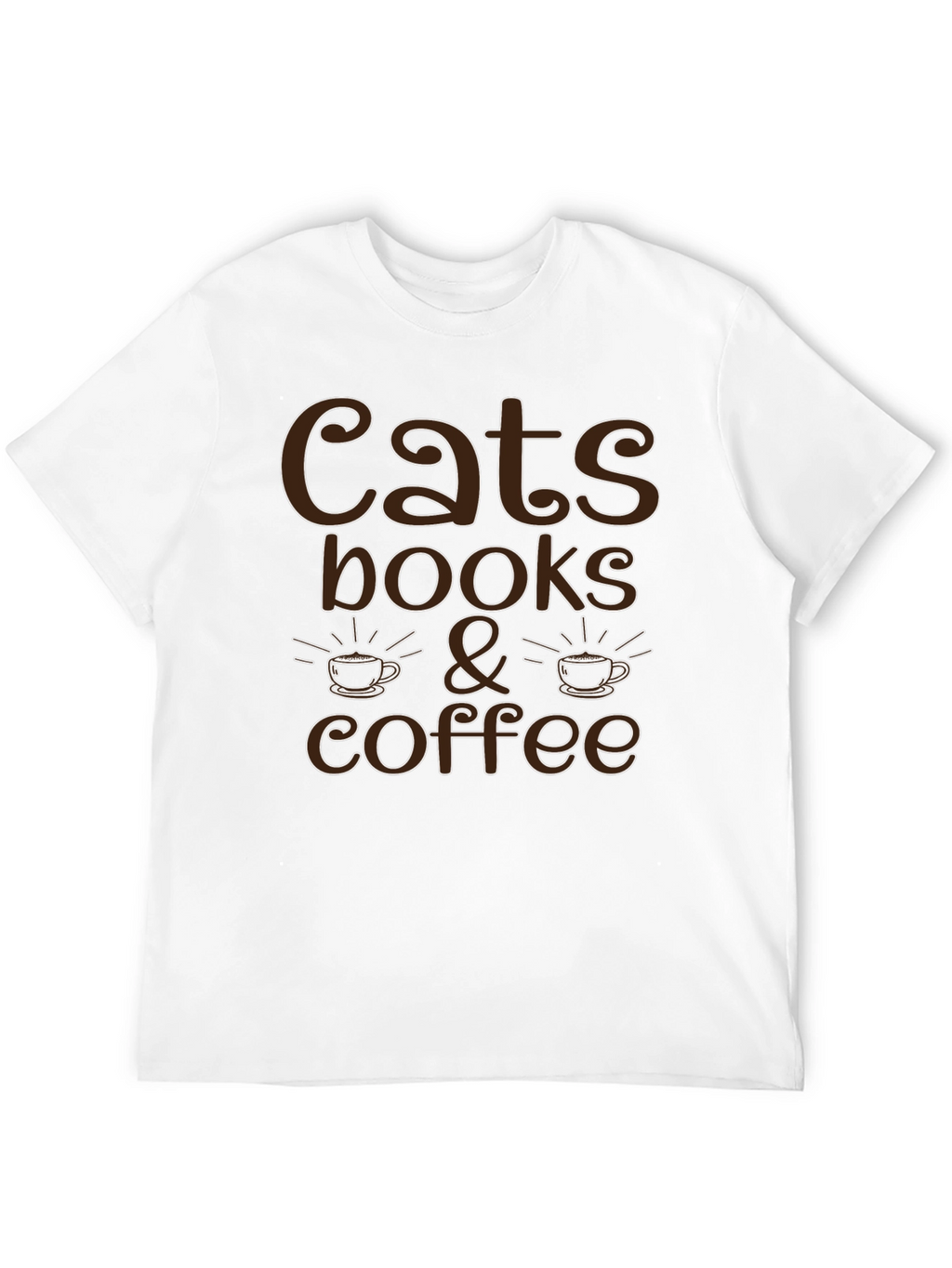 Cats Books & Coffee Graphic T-Shirt