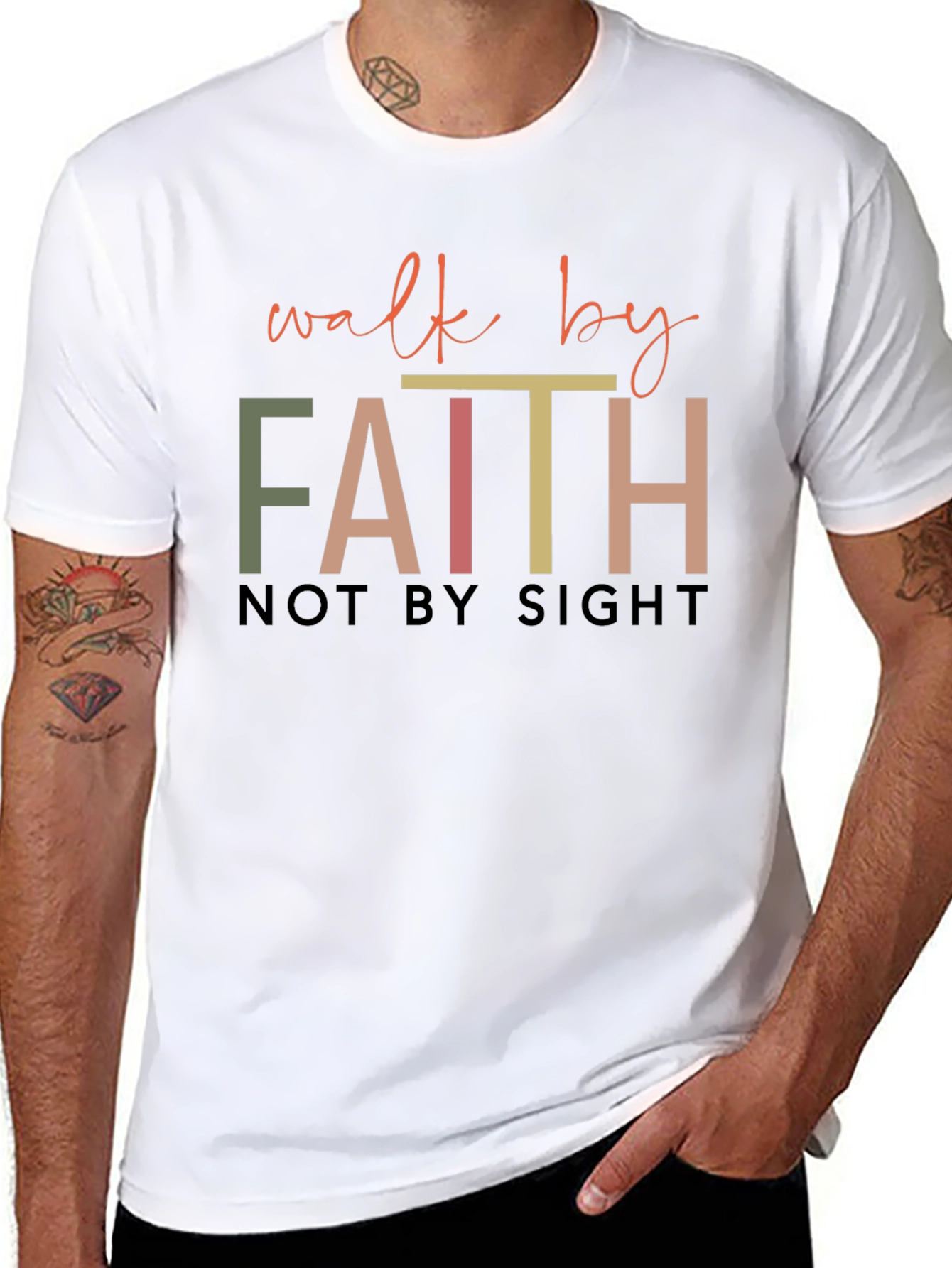 Walk by Faith T-Shirt - Religious Graphic Tee