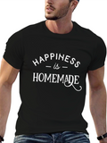 Happiness Is Homemade Black Graphic Tee
