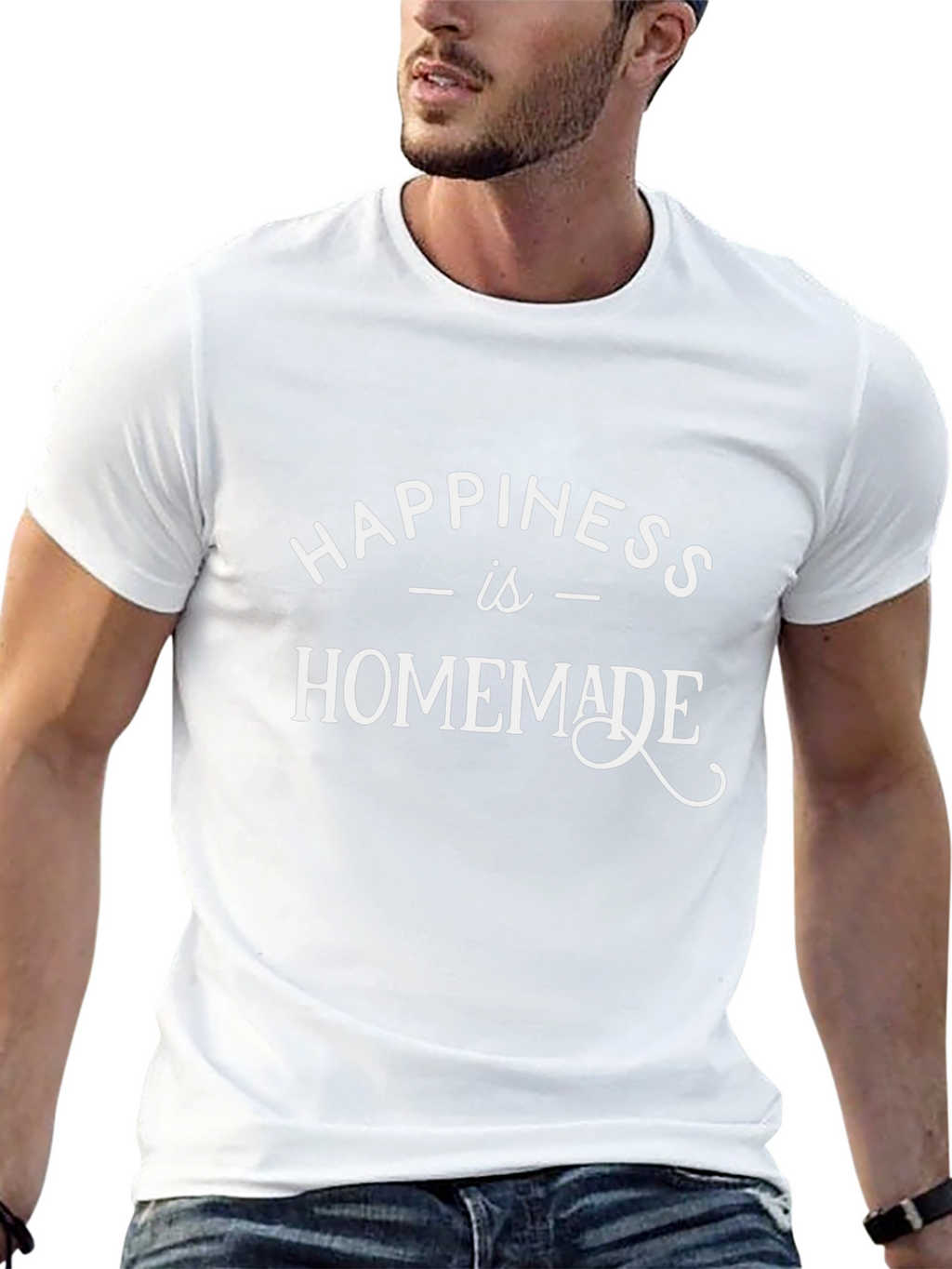 Happiness Is Homemade Black Graphic Tee