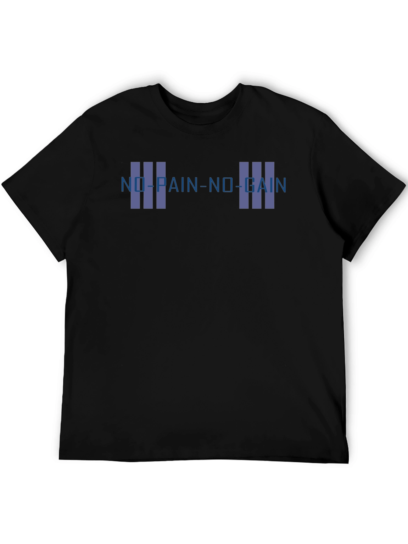 No Pain No Gain Graphic T-Shirt - Black
