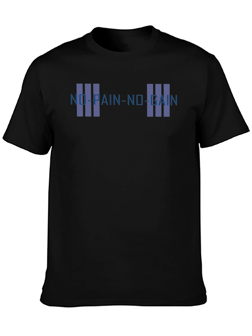 No Pain No Gain Graphic T-Shirt - Black