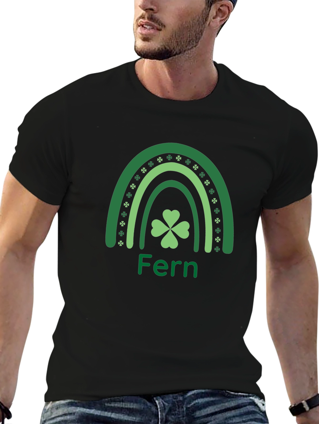 Fern St. Patricks Day Rainbow Shamrock T-Shirt
