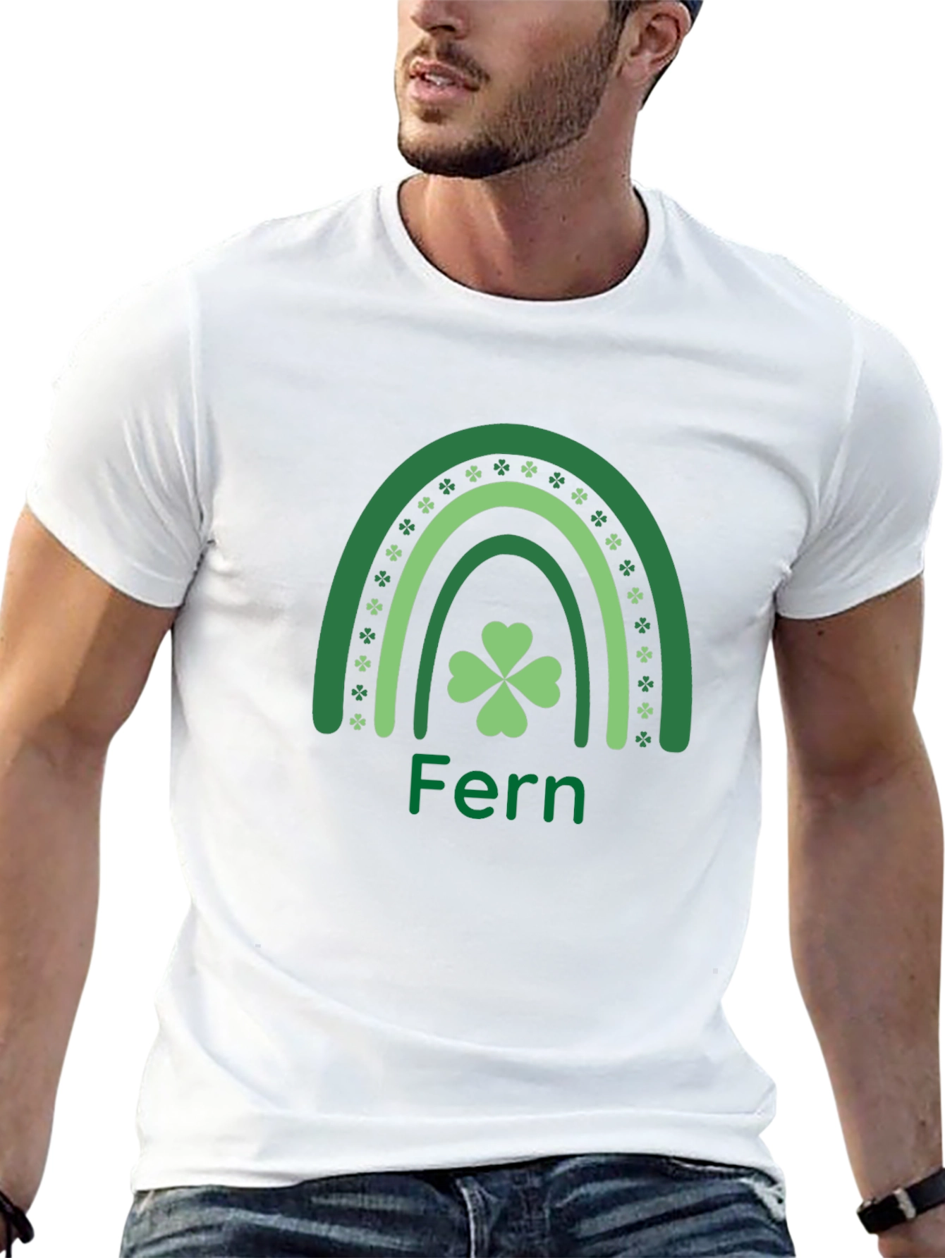 Fern St. Patricks Day Rainbow Shamrock T-Shirt