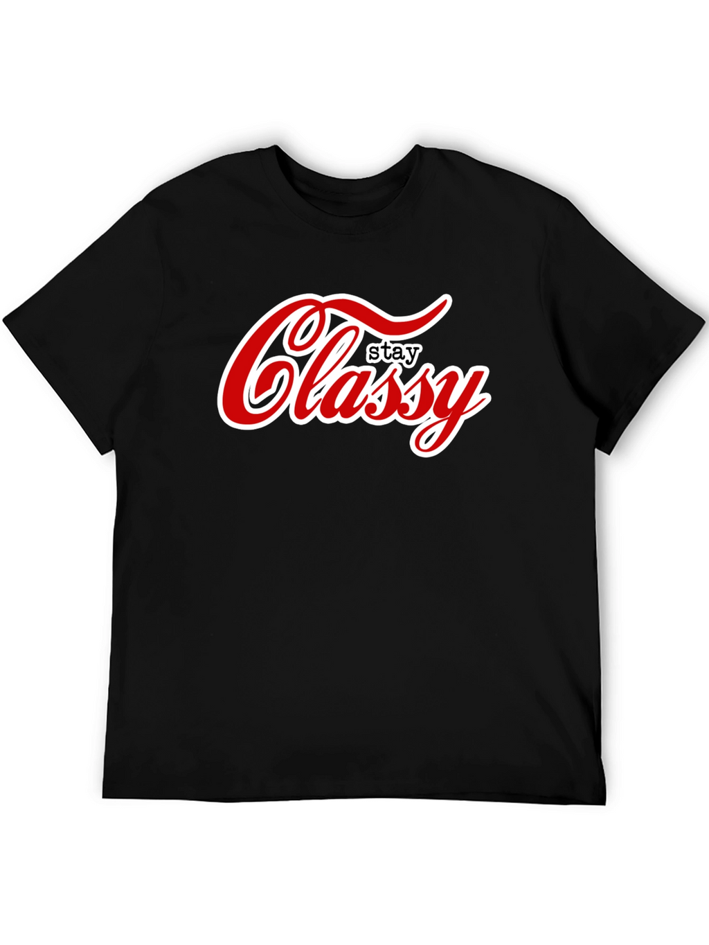 Stay Classy Black Tee - Stylish Graphic Print T-Shirt