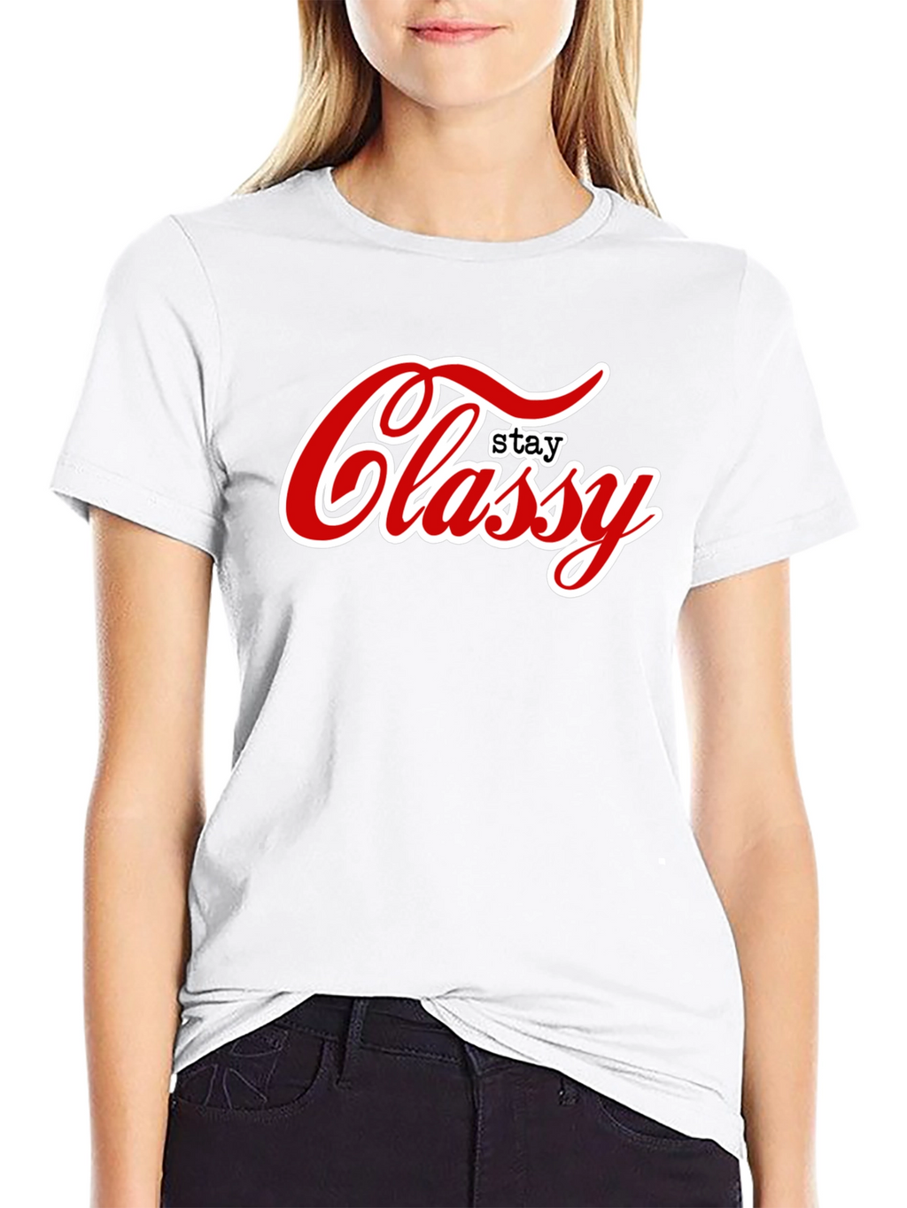 Stay Classy Black Tee - Stylish Graphic Print T-Shirt