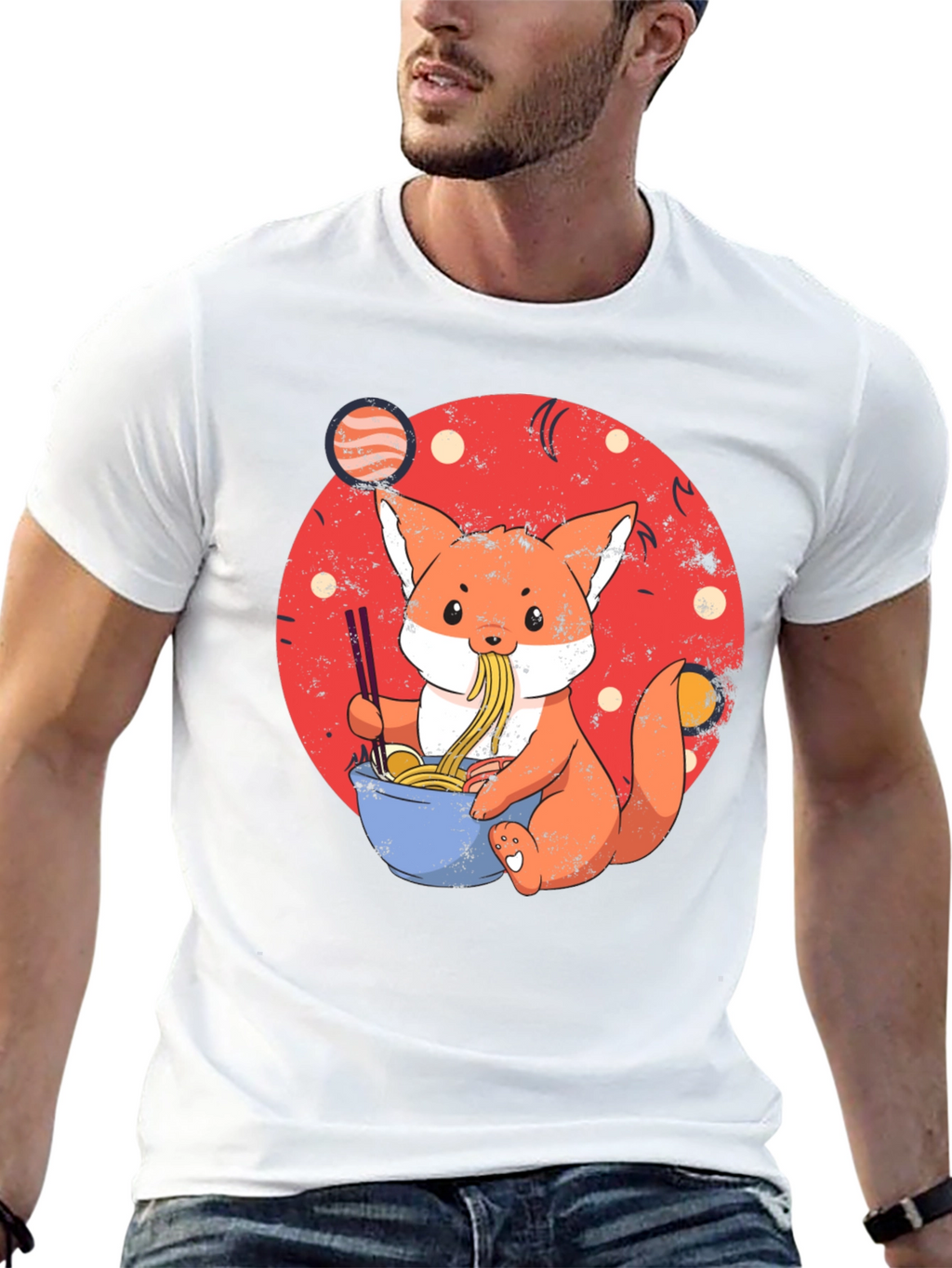 Fox Ramen T-Shirt - Anime Style