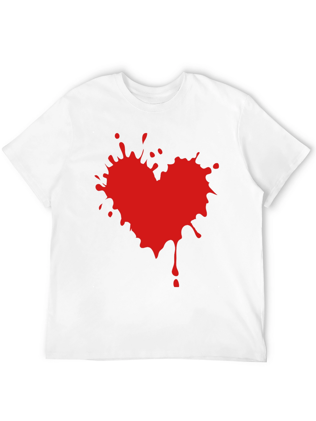 Heart Splatter Graphic Tee - Black T-Shirt