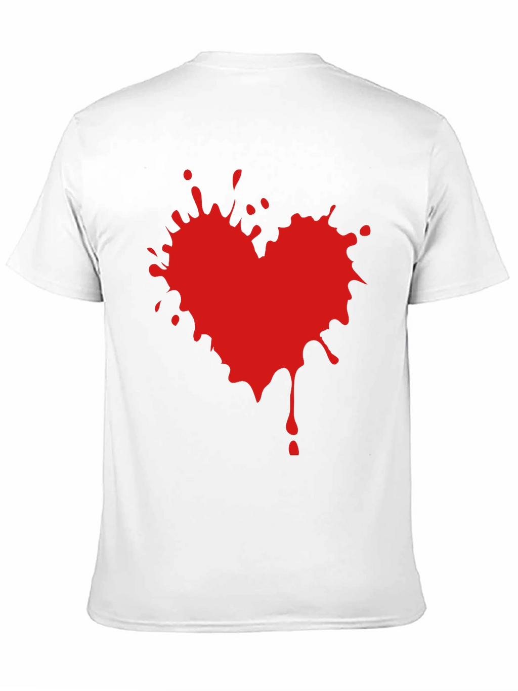 Heart Splatter Graphic Tee - Black T-Shirt