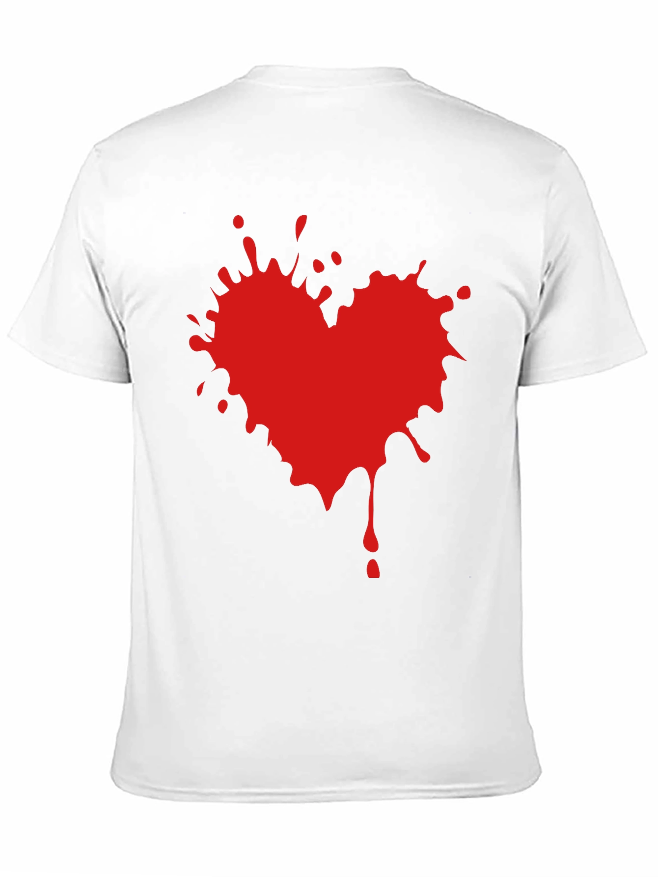 Heart Splatter Graphic Tee - Black T-Shirt