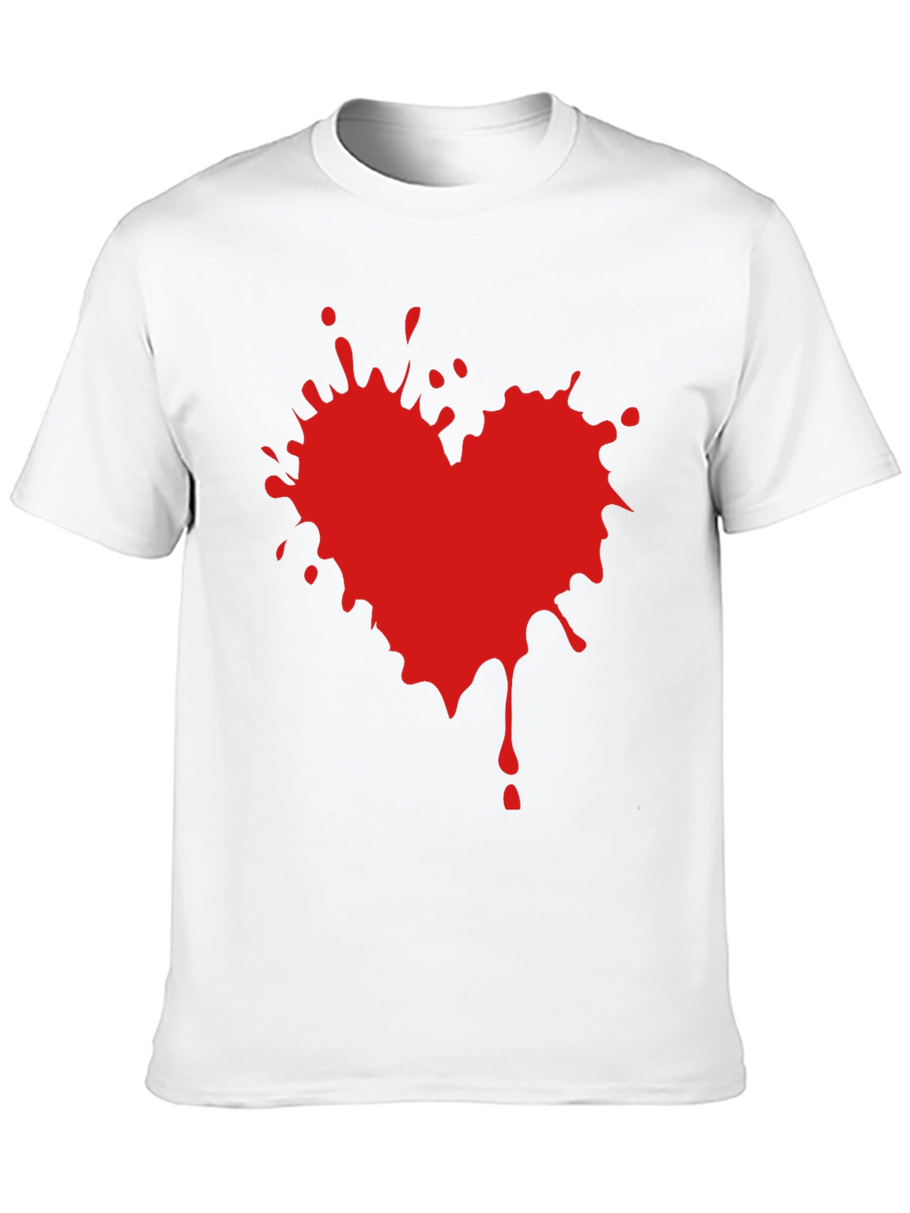 Heart Splatter Graphic Tee - Black T-Shirt