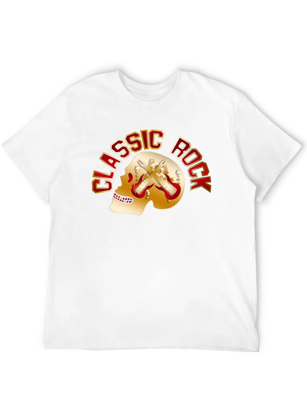 Classic Rock Skull Graphic T-Shirt