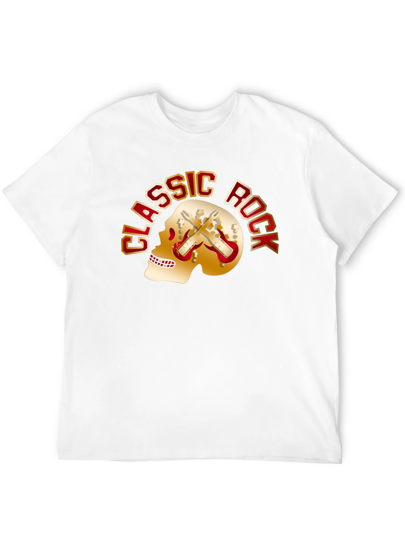 Classic Rock Skull Graphic T-Shirt