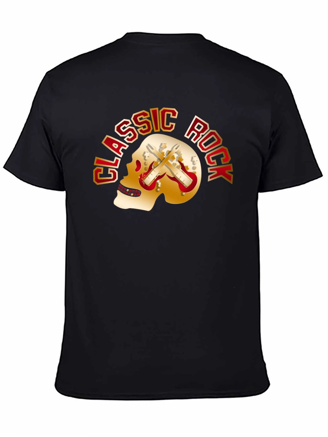Classic Rock Skull Graphic T-Shirt