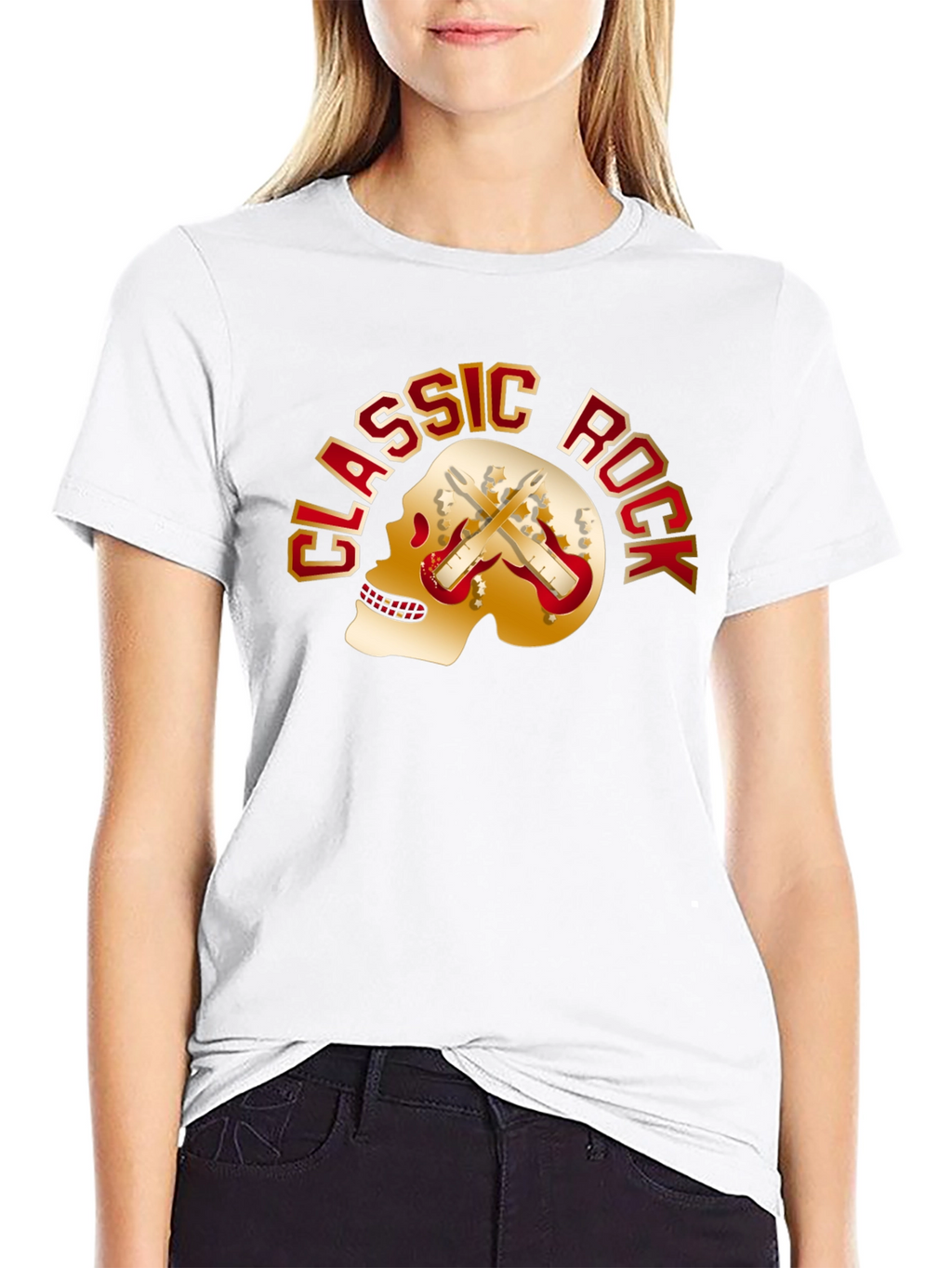 Classic Rock Skull Graphic T-Shirt
