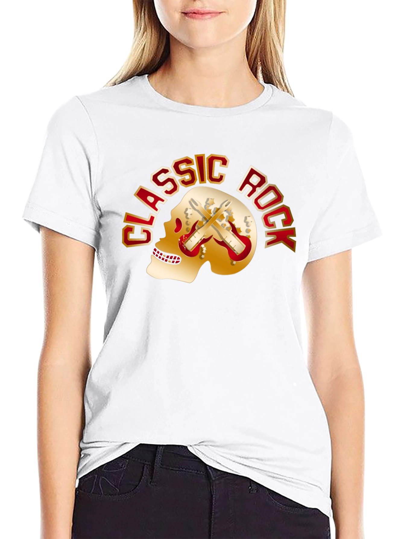 Classic Rock Skull Graphic T-Shirt