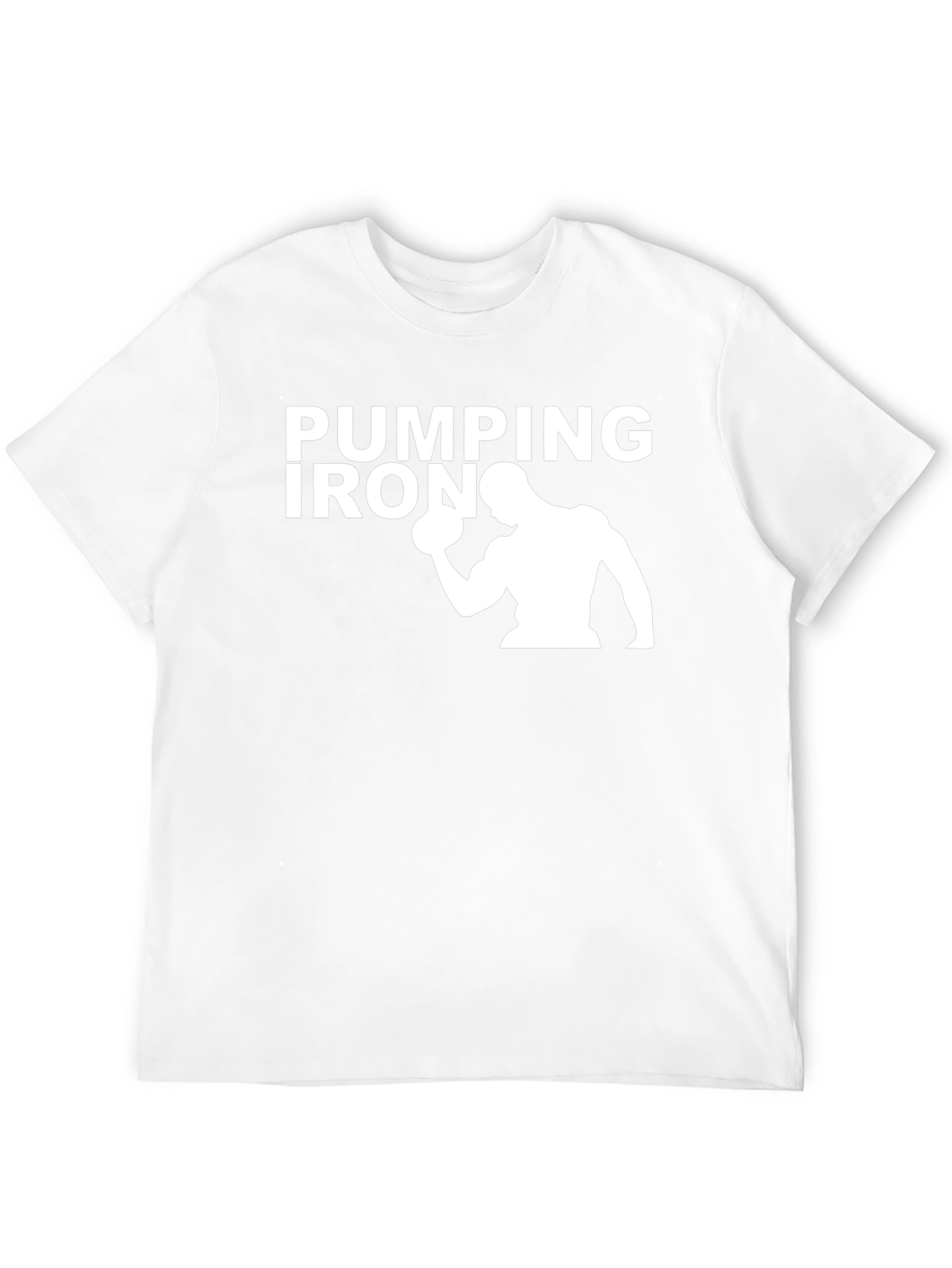 Pumping Iron Graphic Tee - Black Cotton Gym Shirt