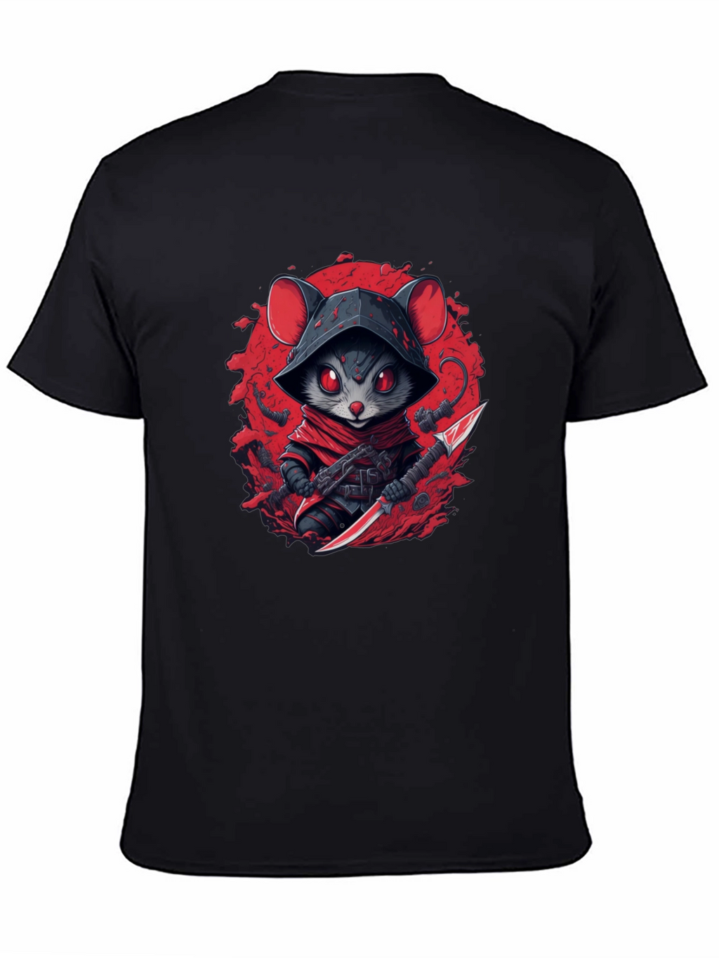 Ninja Mouse Graphic Tee - Cool Cartoon Animal T-Shirt