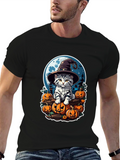 Halloween Cat Witch T-Shirt