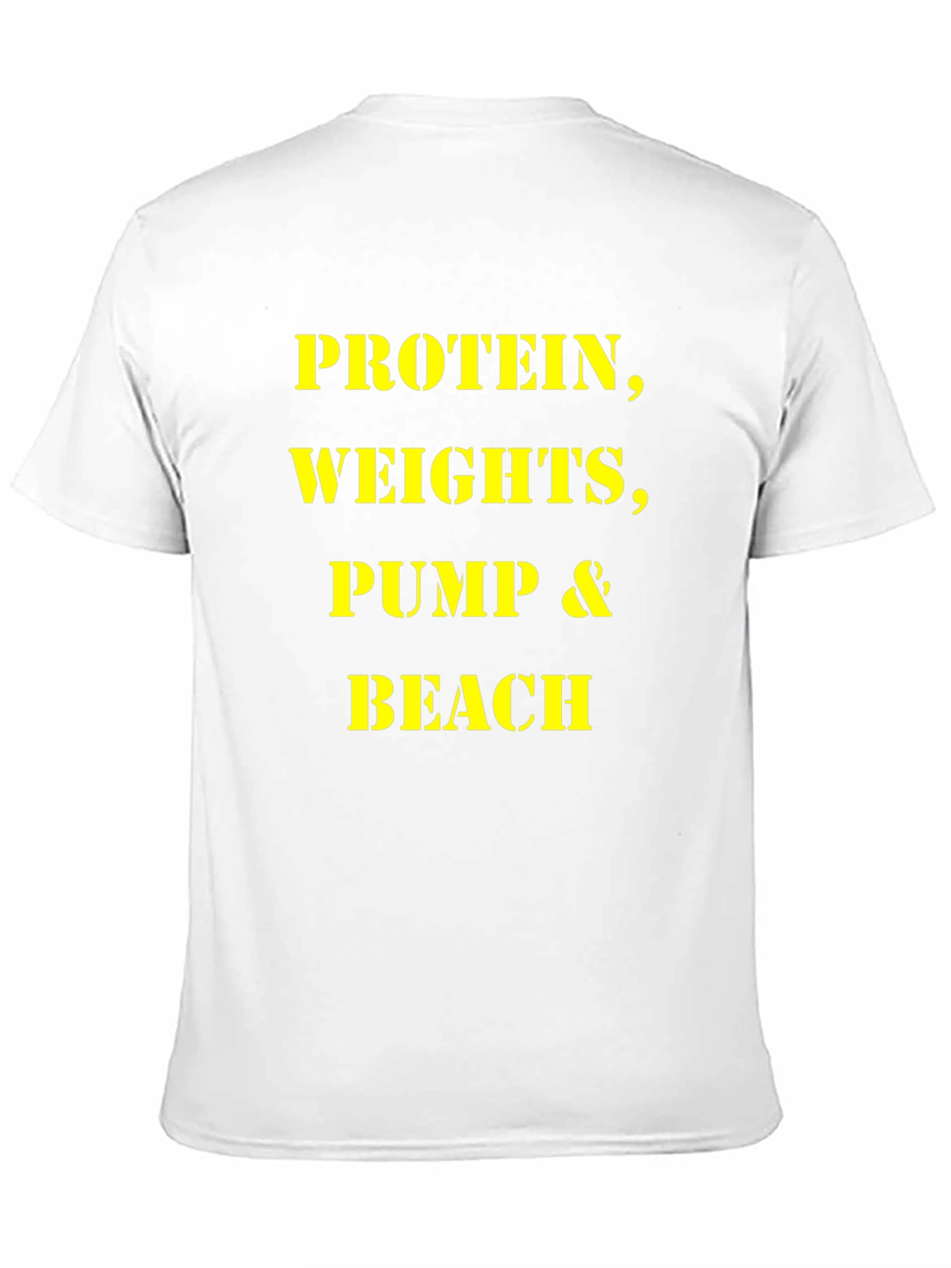 Protein Weights Pump Beach Mens T-Shirt