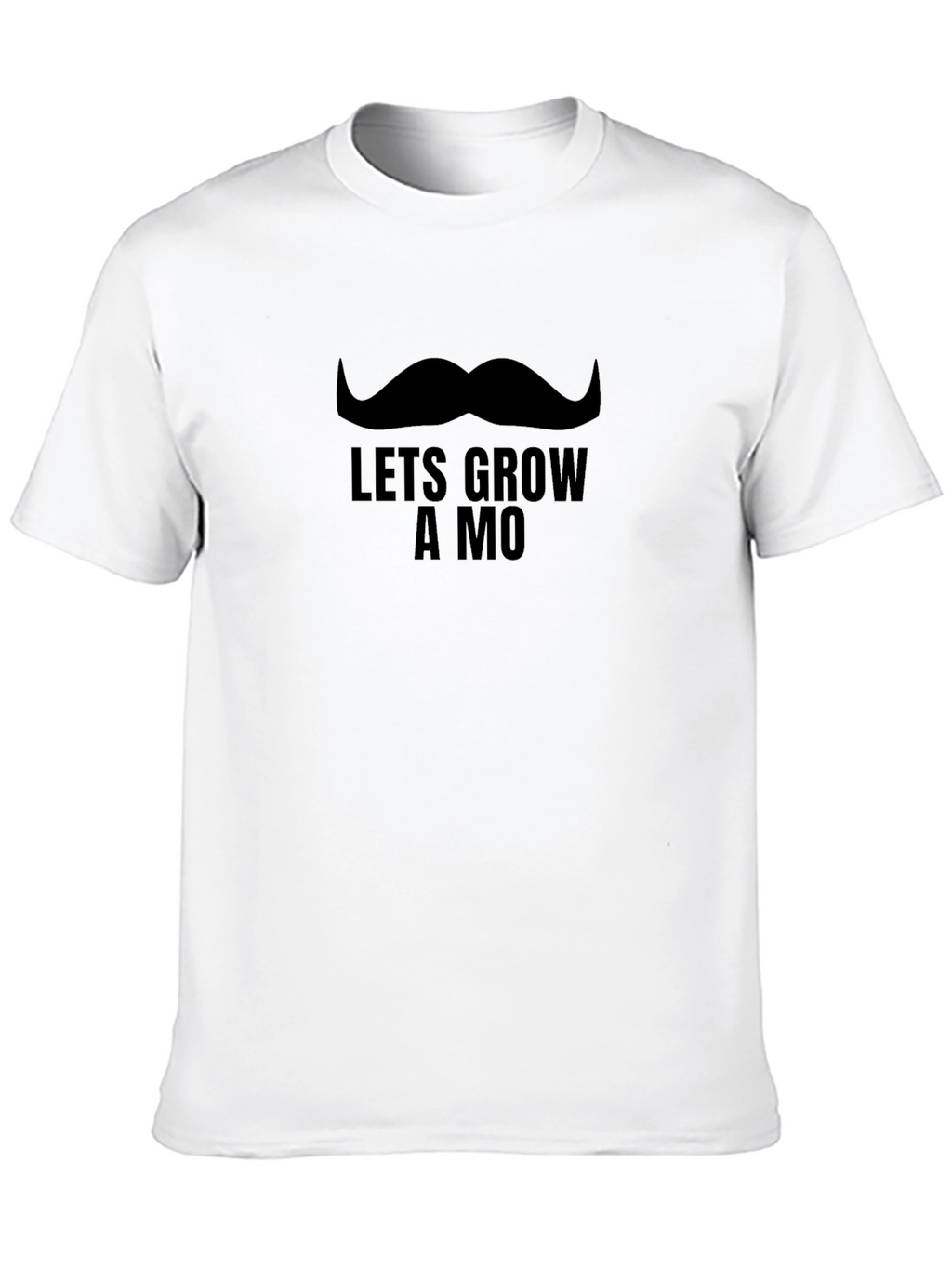 Lets Grow a Mo Mens Black T-Shirt