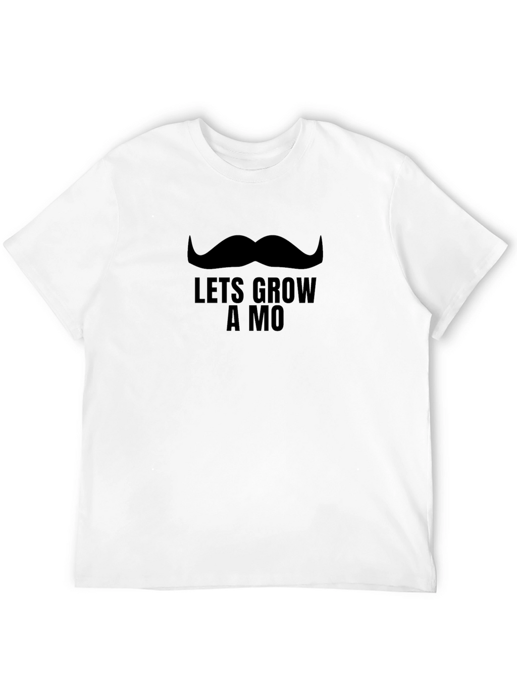Lets Grow a Mo Mens Black T-Shirt