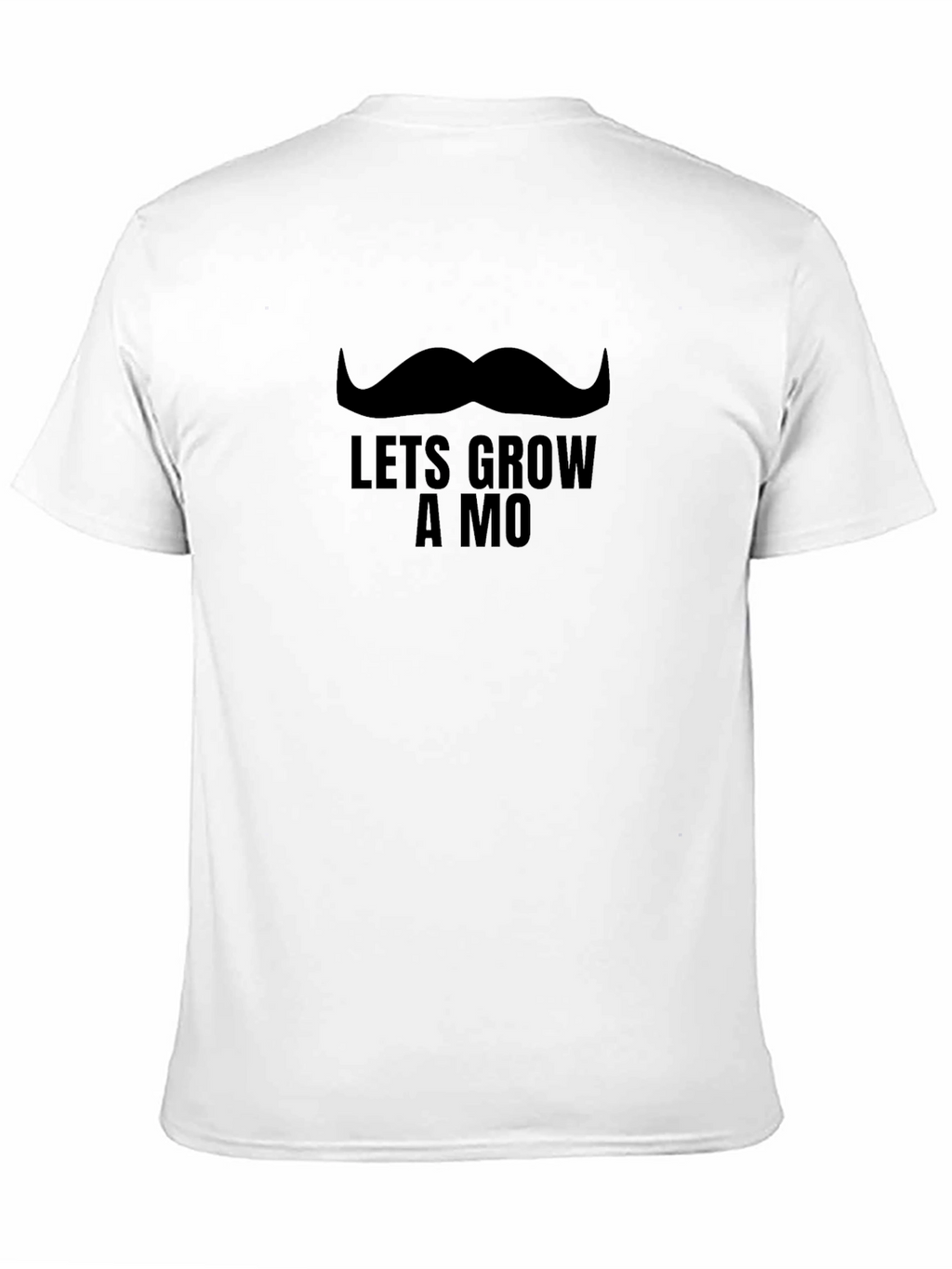 Lets Grow a Mo Mens Black T-Shirt