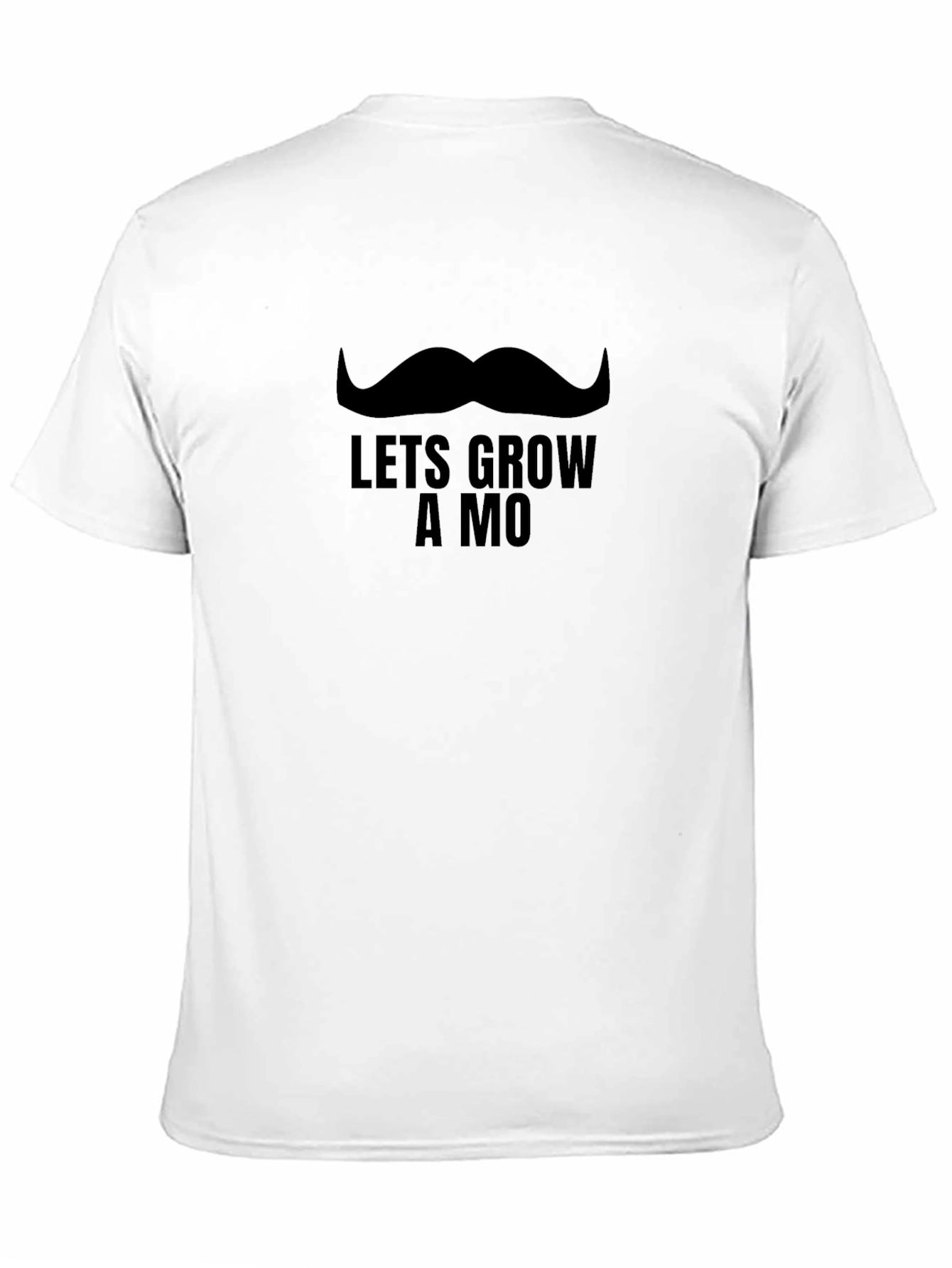 Lets Grow a Mo Mens Black T-Shirt