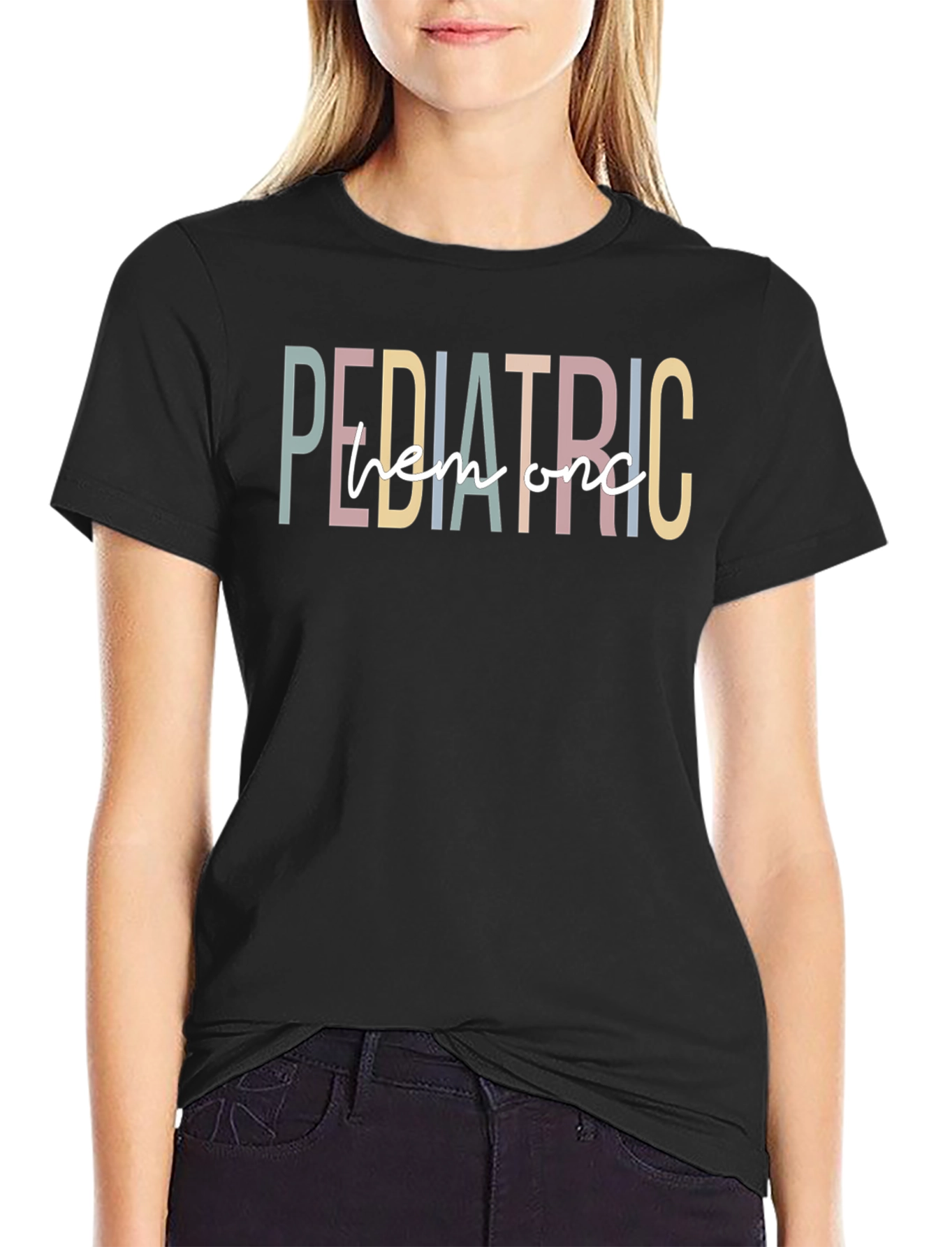 Pediatric Hem Onc T-Shirt - Black Graphic Tee