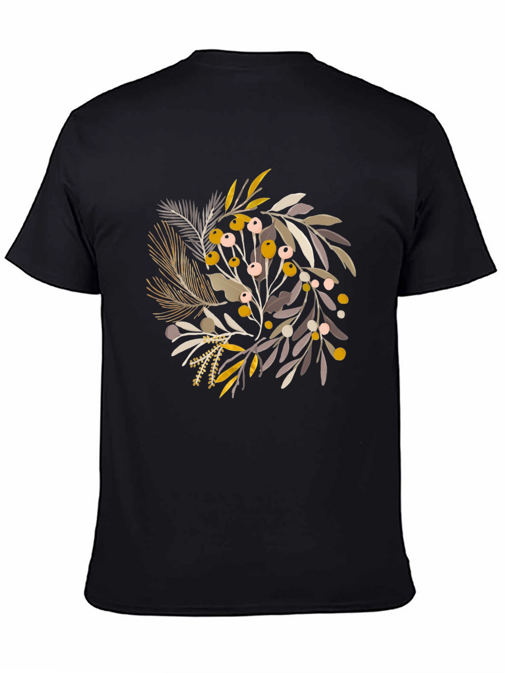 Botanical Graphic Black T-Shirt