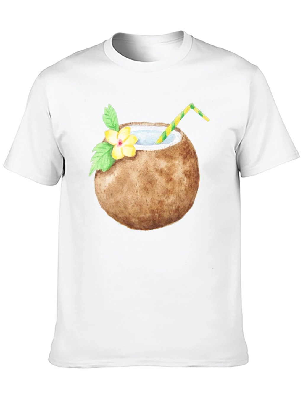 Coconut Drink Graphic Tee - Tropical T-Shirt