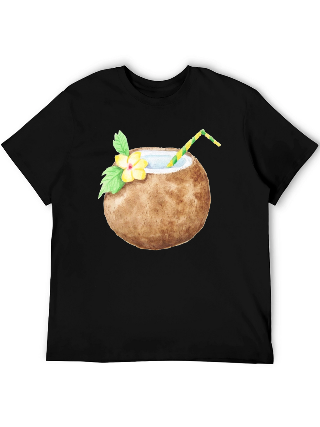 Coconut Drink Graphic Tee - Tropical T-Shirt