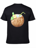 Coconut Drink Graphic Tee - Tropical T-Shirt