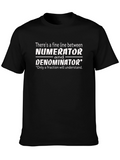 Numerator Denominator Funny Math T-Shirt