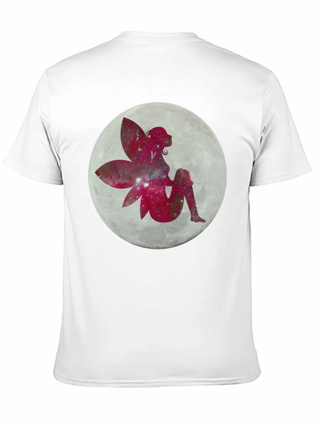Fairy Moon Graphic Tee - Black Cotton Casual Shirt