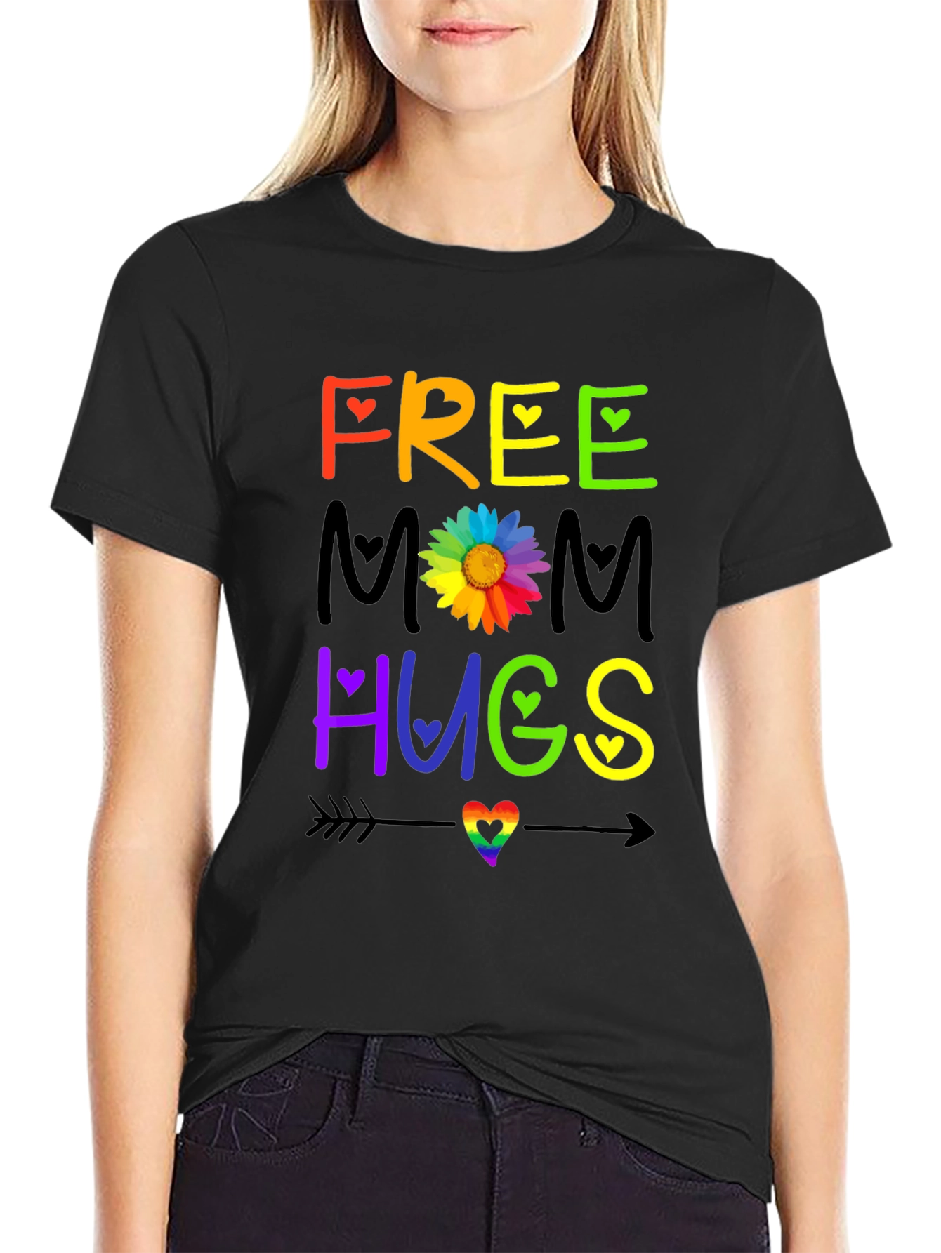 Rainbow Free Mom Hugs T-Shirt - LGBTQ+ Pride