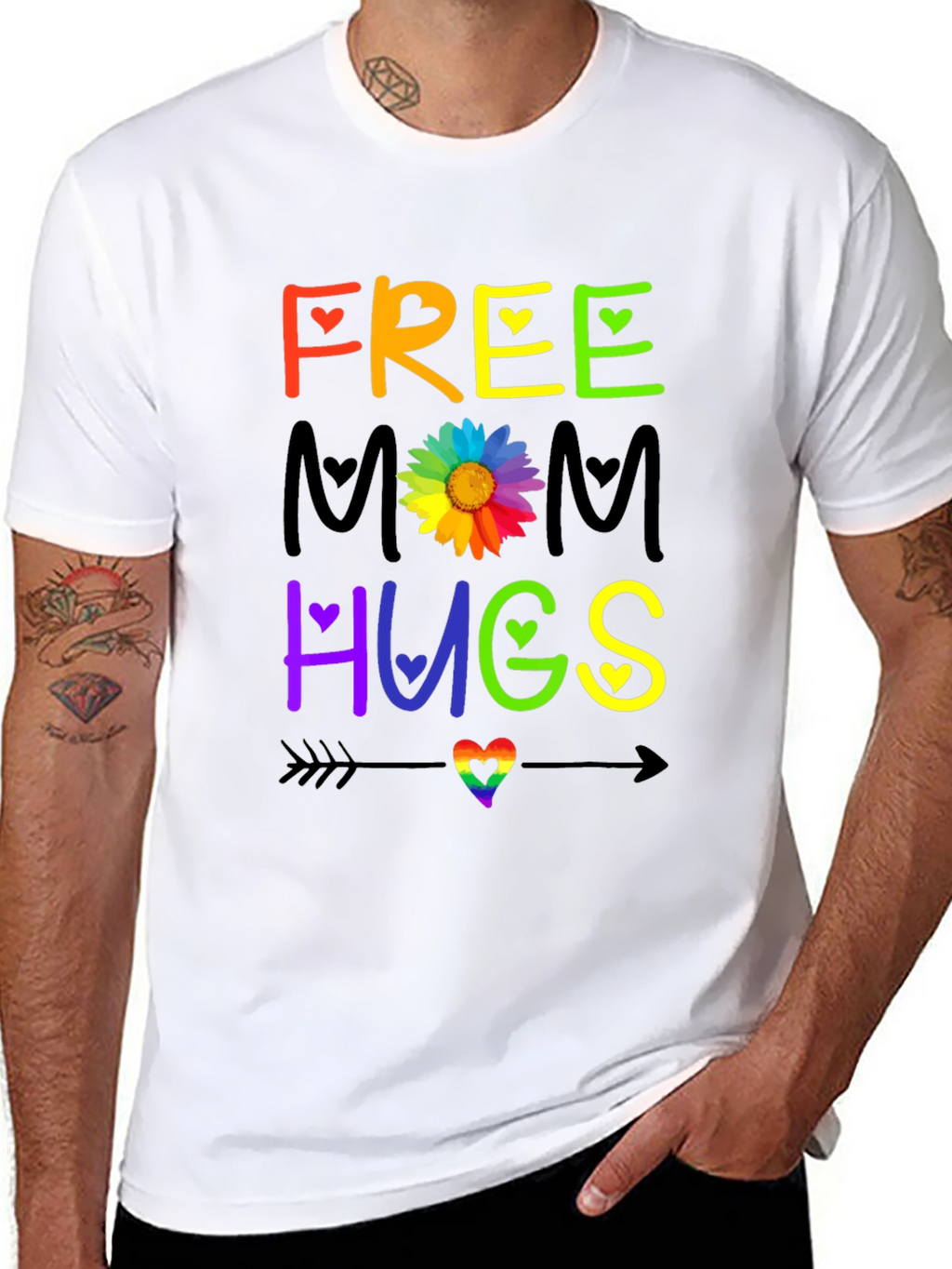 Rainbow Free Mom Hugs T-Shirt - LGBTQ+ Pride
