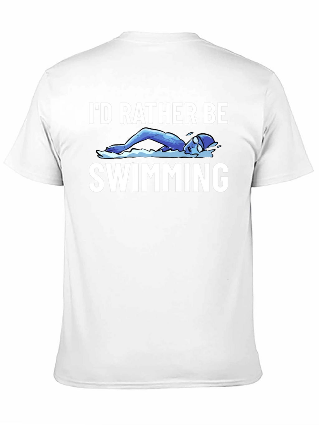 Id Rather Be Swimming Black T-Shirt