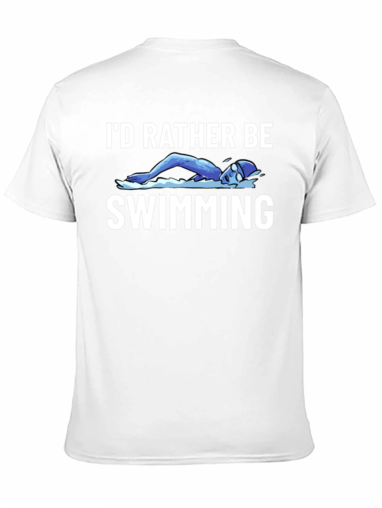Id Rather Be Swimming Black T-Shirt