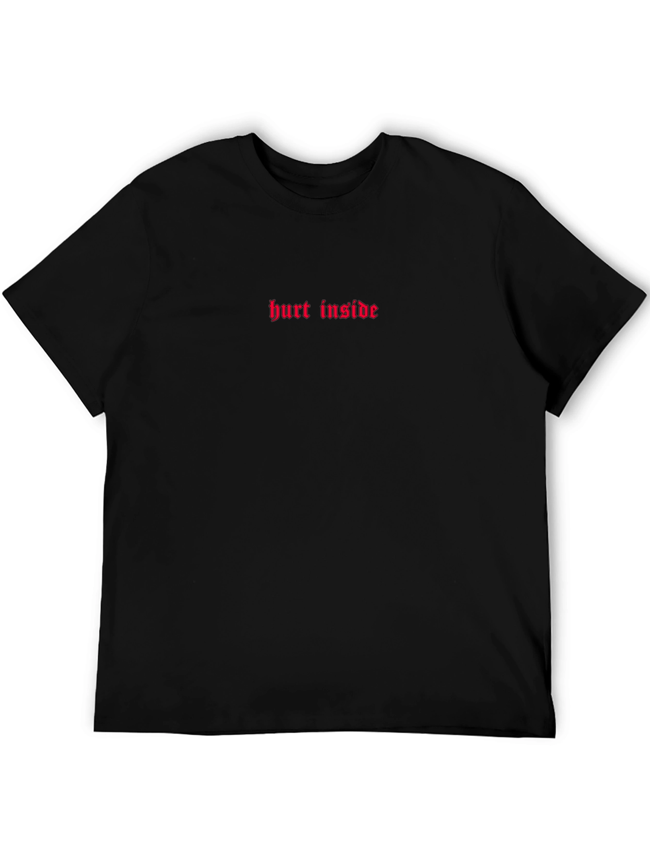 Hurt Inside Embroidered Black T-Shirt