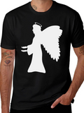 Angel Graphic Tee - Stylish Religious T-Shirt