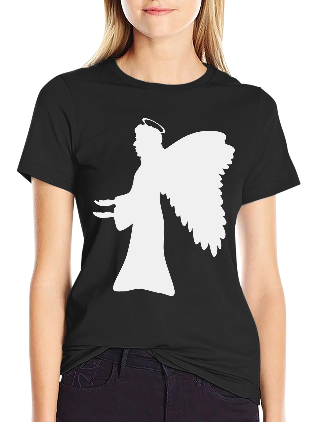 Angel Graphic Tee - Stylish Religious T-Shirt